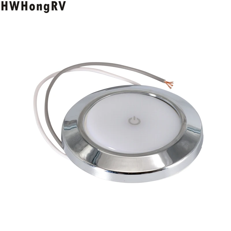 2 PCS Promotion New LED Lamp 12V DC LED Circular Roof Ceiling Light Caravan/RV/Car/Motorhome/Marine