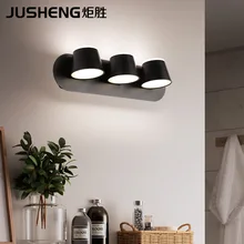 Ju sheng скандинавский минималистичный светодиодный зеркальный передний светильник, комод jing zi deng для ванной комнаты, поворотные прикроватные настенные лампы с одной головкой