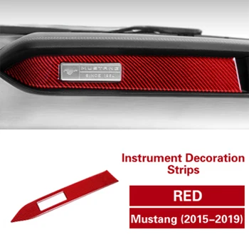 

For Ford mustang 2015-2020 accessories Car Interior Decoration Carbon Fiber Strips Instrument Panel Car stickers and decals