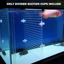 Divider Suction-Cup Betta Aquarium Acrylic Fish-Guppies-Tank Clear Black Full-Holes 