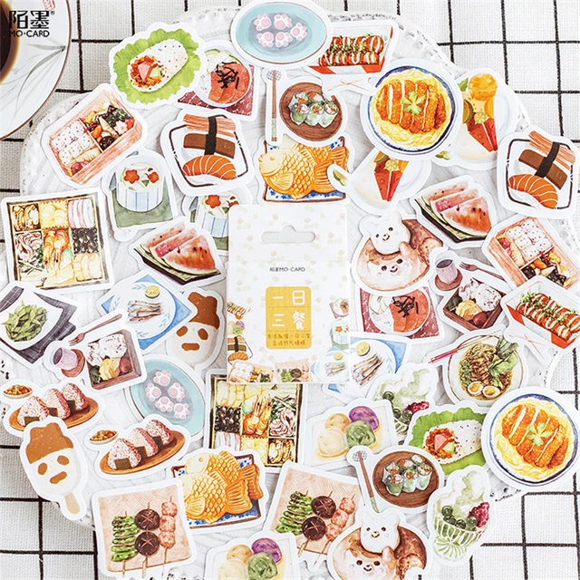 45pcs Pack Food Around The World Stickers Set Scrapbooking