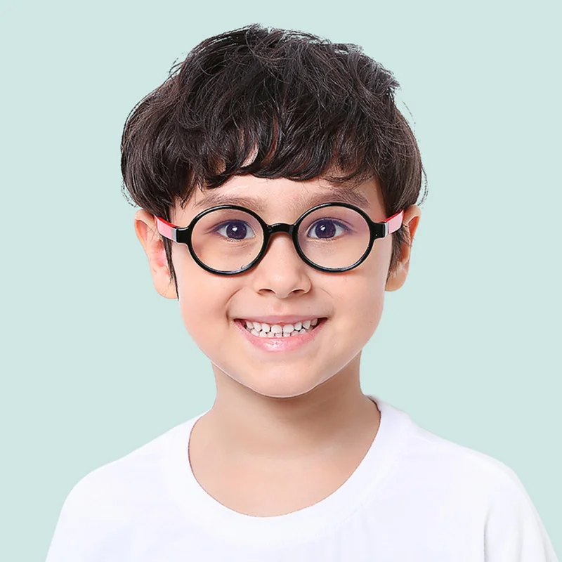 Гибкие детские оптические очки гибкие цельные безопасные очки простые зеркальные силиконовые анти-голубые легкие очки оправа для очков