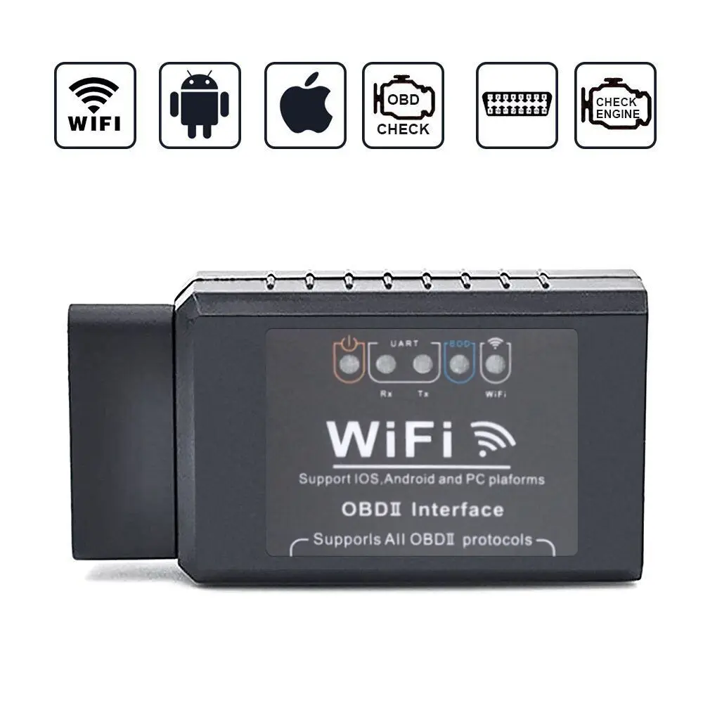 ELM327E автомобиля WI-FI V1.5 OBD2 OBDII сканирования Foseal сканер адаптер проверки двигателя