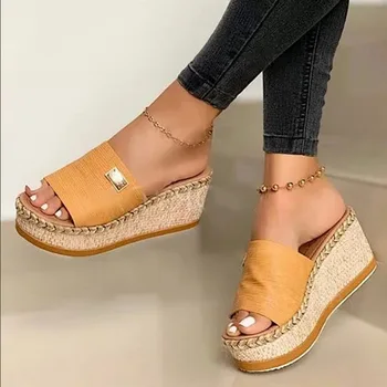 

Slippers Women Sandals Wedges Platform Shoes for Women 2020 Summer Fashion Female Sandales Casual Slides Femme Pantoufles