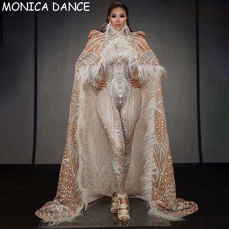 PROD 1005002105980416 Sexy Stage Big Cloak Jumpsuit Outfit Costumes
Birthday Celebrate Jumpsuit Jacket Set Dance Wear Bar Prom Singer
Costume