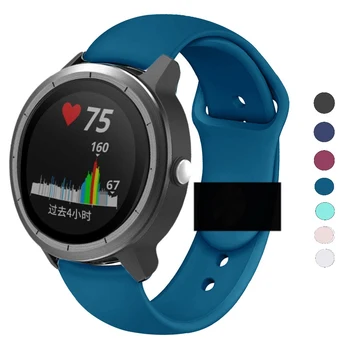 

20mm Silicone Watchband Strap for Garmin Vivoactive 3/Forerunner 645/245/245M Bracelet Wristband for Galaxy Watch Active 2/42mm