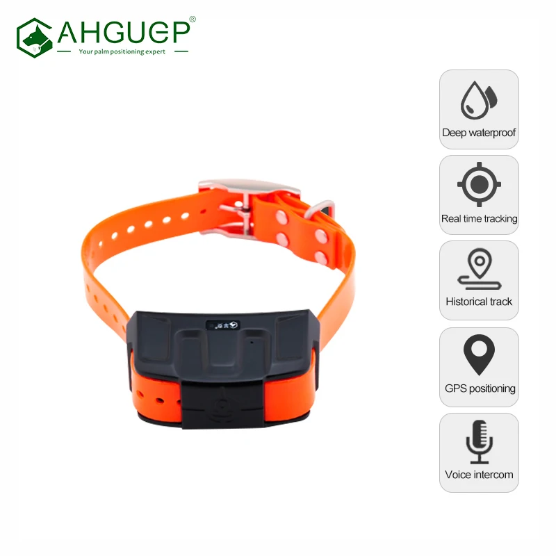 AHGUEP GPS Locator for Dogs Hunting Waterproof Anti-lost Gps Collar for Midium Large Dog No Distance Limit real-time Tracking