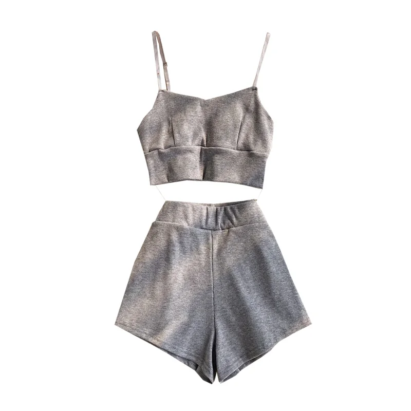 jumpsuits for women 2020 Summer Sexy Tank top Female Outer Wear Top High-Waisted Wide Leg Shorts Two-Piece Female jumpsuits for women 2020 Summer Sexy Tank top Female Outer Wear Top High-Waisted Wide Leg Shorts Two-Piece Female