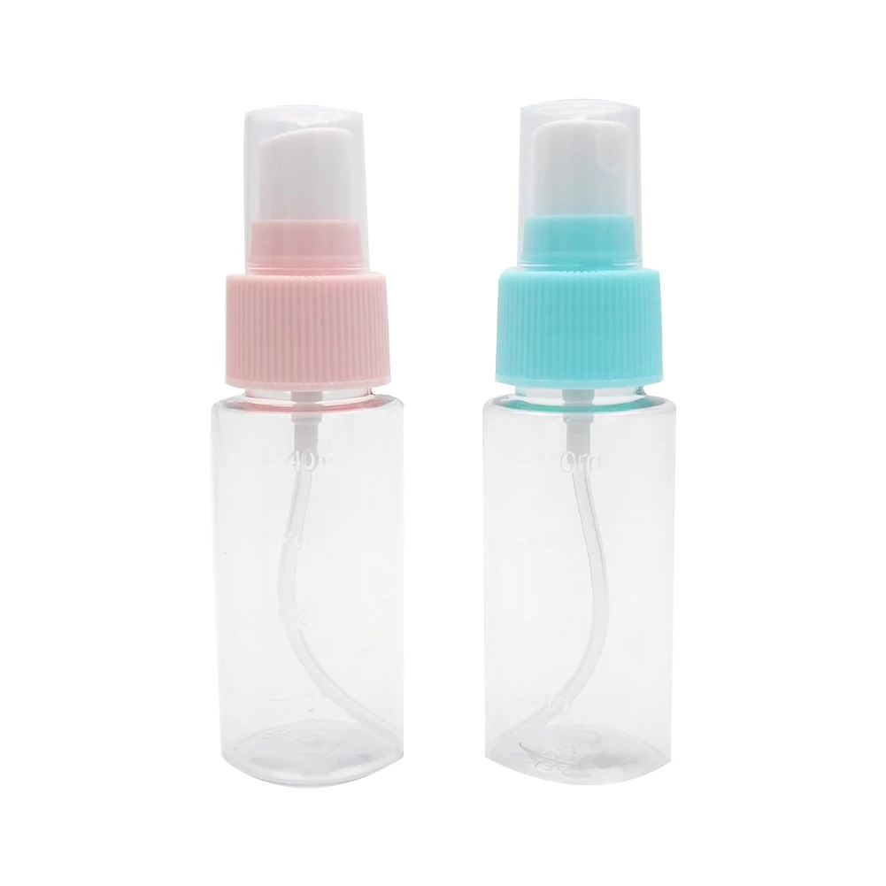 

4 PCS Portable Transparent Spray Bottle Durable Thicken Empty Cosmetic Split Charging Bottle 40ML Random Color