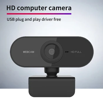 

Video Conference Live Streaming Web Camera with Microphone 1080P HD USB Webcam Widescreen Video Work Home Accessories