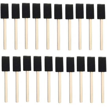 

60Pcs Small Foam Paint Brush Sponge Foam Brush Painting Set Wood Handle 1 Inch Paint Brushes Tools Painting Set for Kids