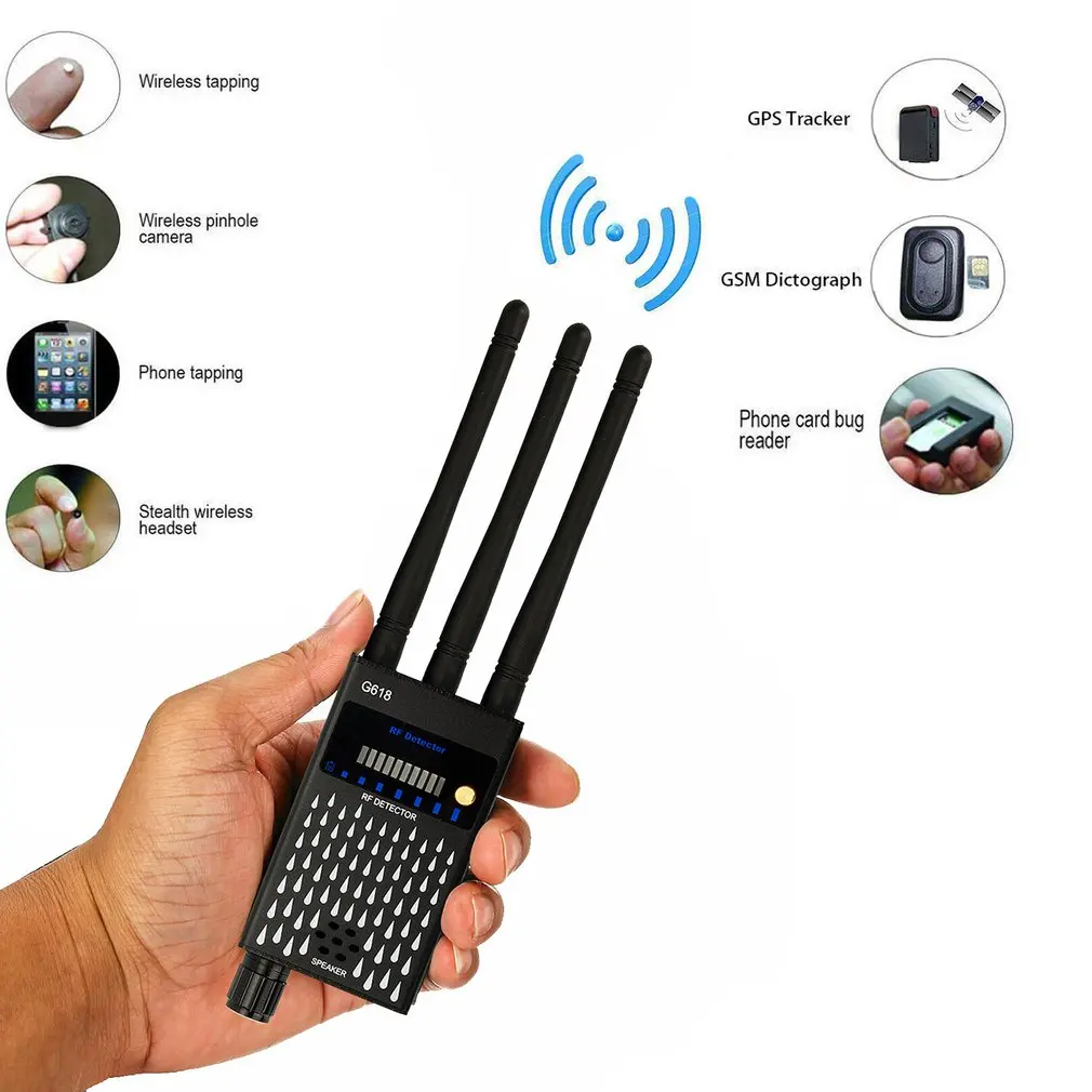 Vilips Detector Antenna Anti-Spy RF CDMA Signal Finder For GSM Bug GPS Tracker Wireless Hidden Camera Eavesdropping G618