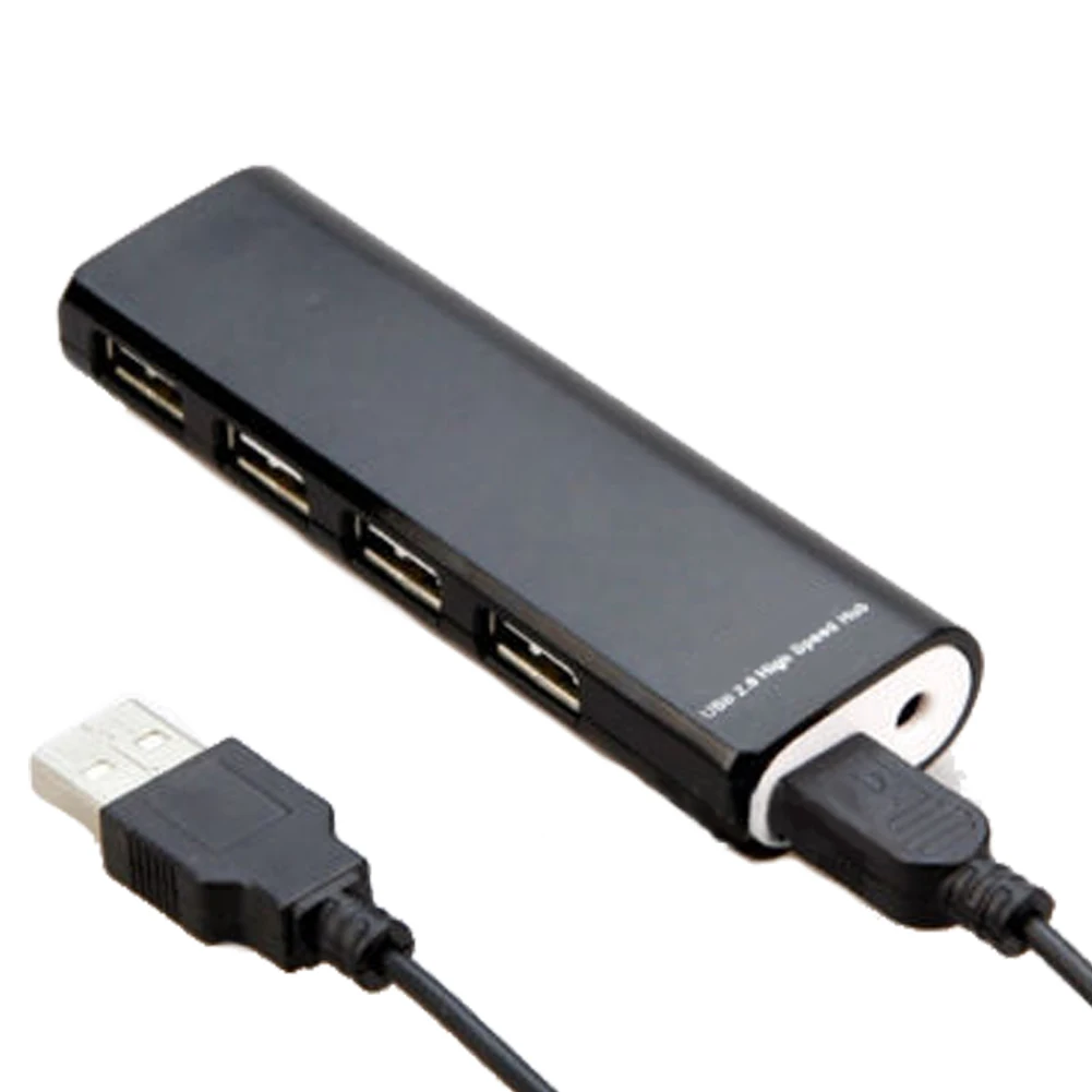 4 порта Портативный адаптер распределитель кабель сплиттер Настольный USB2.0 ABS аксессуары для ноутбука мульти интерфейс usb-хаб