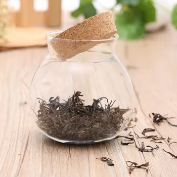 

Creative Design Glass jar Cute Tea Coffee Sugar Glass Jar tea sugar coffee storage jars Vase Home Decoration