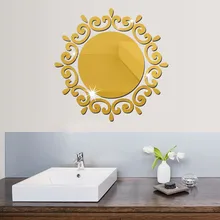Креативная 3D круглая Зеркальная Наклейка для ванной, спальни, декоративное зеркало, может заменить зеркало, Экологически чистая Настенная Наклейка s