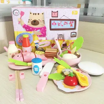 

Wooden Chinese Lunch Set Toys Children Simulation Kitchen Play Interest Development Magnetic Chechelle Montessori education Toys
