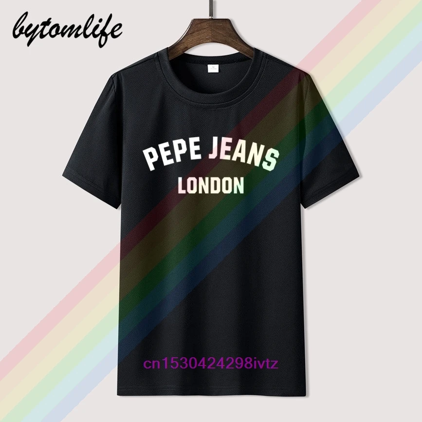 Новинка 2020 винтажная Ретро футболка Pepe-Jeans-London мужская летняя черная из 100% хлопка