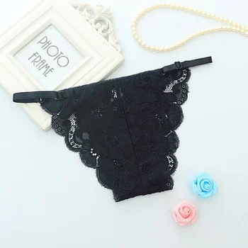 

Women Sexy Lingerie Sexy Adjustable Seamless Panties Fashion Lace Solid Color Thong Jacquard G-String