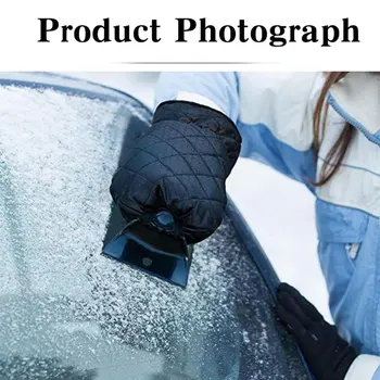 

2020 Car Ice Scraper Mittens Windshield Cleaning Snow Shovel Waterproof Thick Lined Glove Ice Scraper Tool for Outdoor Winter