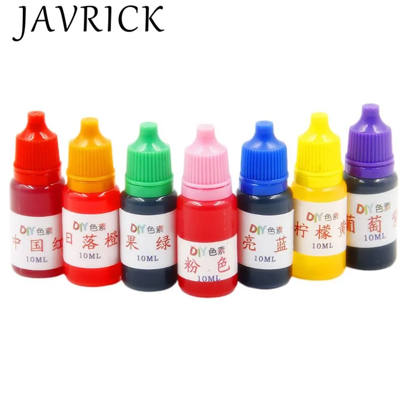 

7 Pcs/set 10ml Food Grade Dyeing Pigment Slime Crystal Mud Colorant Epoxy Crystal DIY Hand-Made Jewelry Accessories