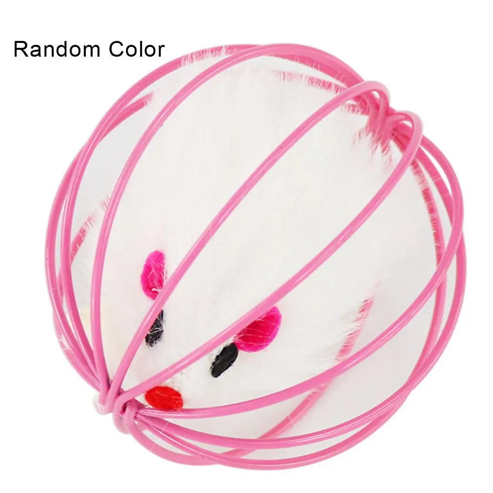 

Cats Toys Rat In Cage Plush Mouse Ball Toys Cat Paw Mouse Funny Cats Toys Interesting Practical Toys