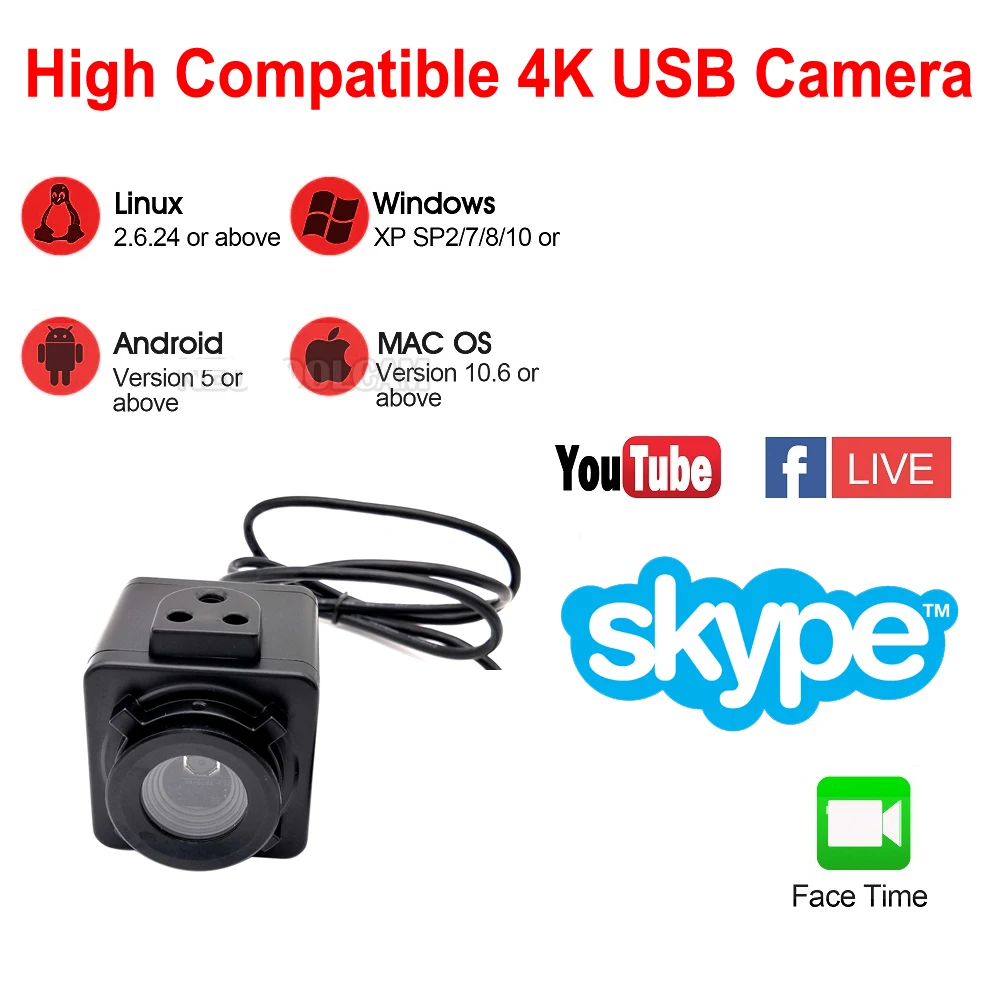Redeagle 4k hd usb autofocus webcam câmera
