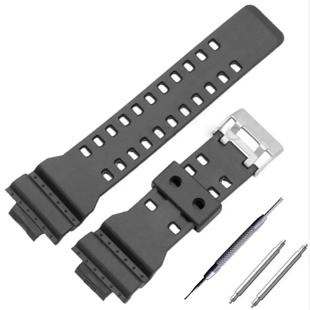 

16mm Silicone Rubber Watch Band Strap Fit For G Shock Replacement Black Waterproof Watchbands Accessories