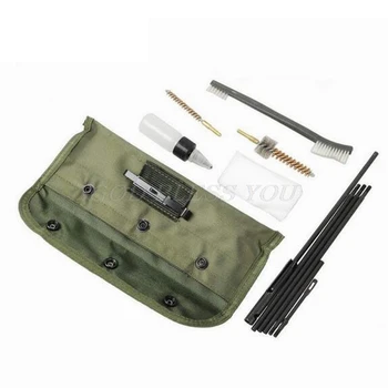 

10Pcs/Set Rifle Gun Cleaning Kit Brushes Rod Nylon Pouch Airsoft Shotgun Pistol Cleaner for 223 22LR Hunting Outdoor