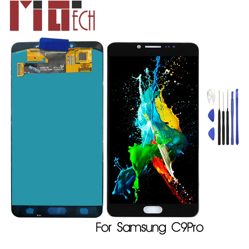 

Super AMOLED LCD For SAMSUNG GALAXY C9 Pro LCD C9000 C9 Display Touch Screen Digitizer Assembly Replacement 6.0