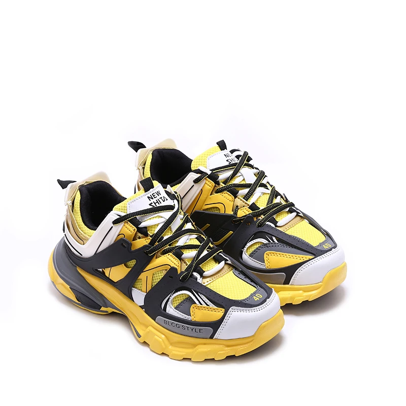 Мужские кроссовки; сезон осень; кроссовки; Zapatillas Deportivas Hombre; дышащие повседневные спортивные яркие баскетбольные кроссовки - Цвет: yellow white