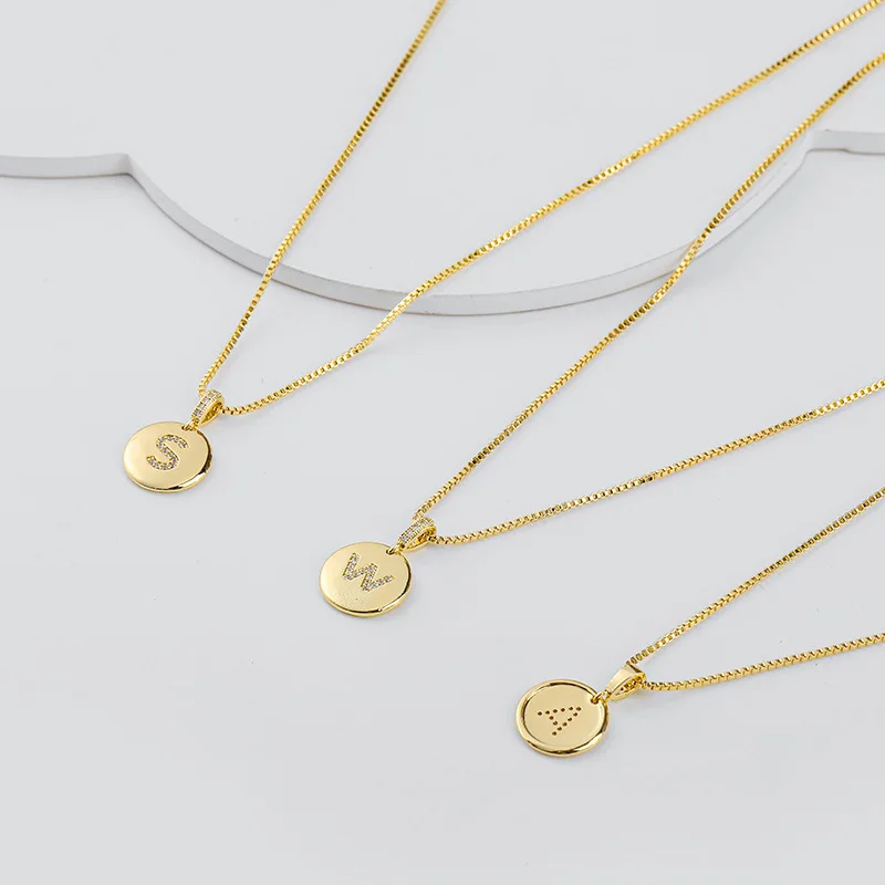 Letter Necklace Gold Color 