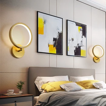 

gold black LED Wall Light for home entrance bedside Sconces round square shape for indoor wall lamp luminaria led fixures