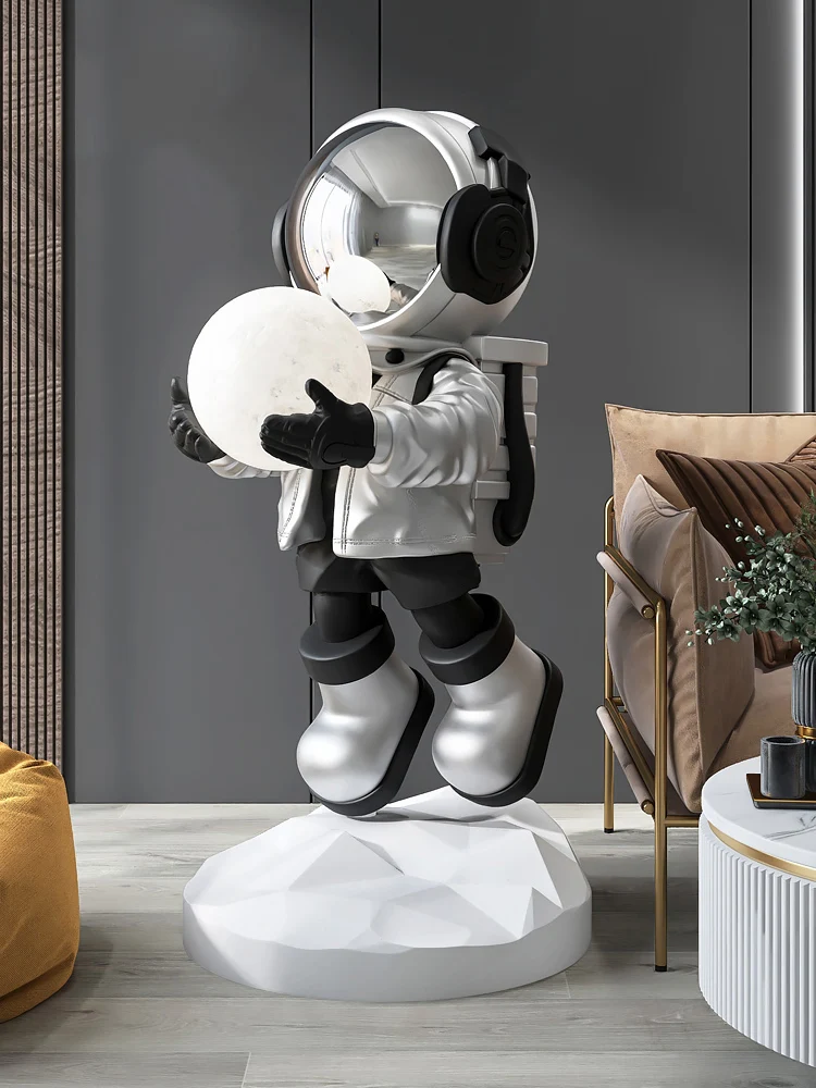 モダンなスタイルの宇宙飛行士の彫像クリエイティブな彫刻（1個） - 置物