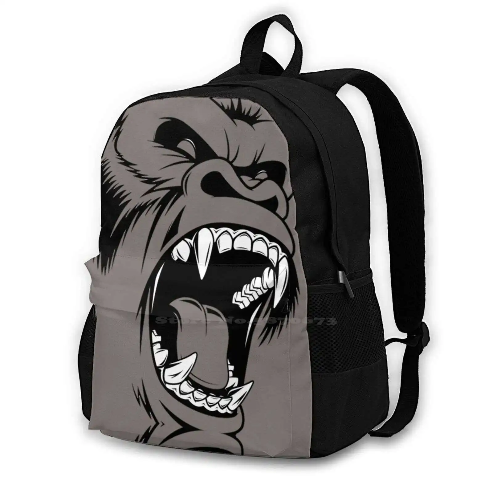 

King Kong Face Halloween Holiday Design Backpack For Student School Laptop Travel Bag King Kong Kong Gorilla King Ape Monster