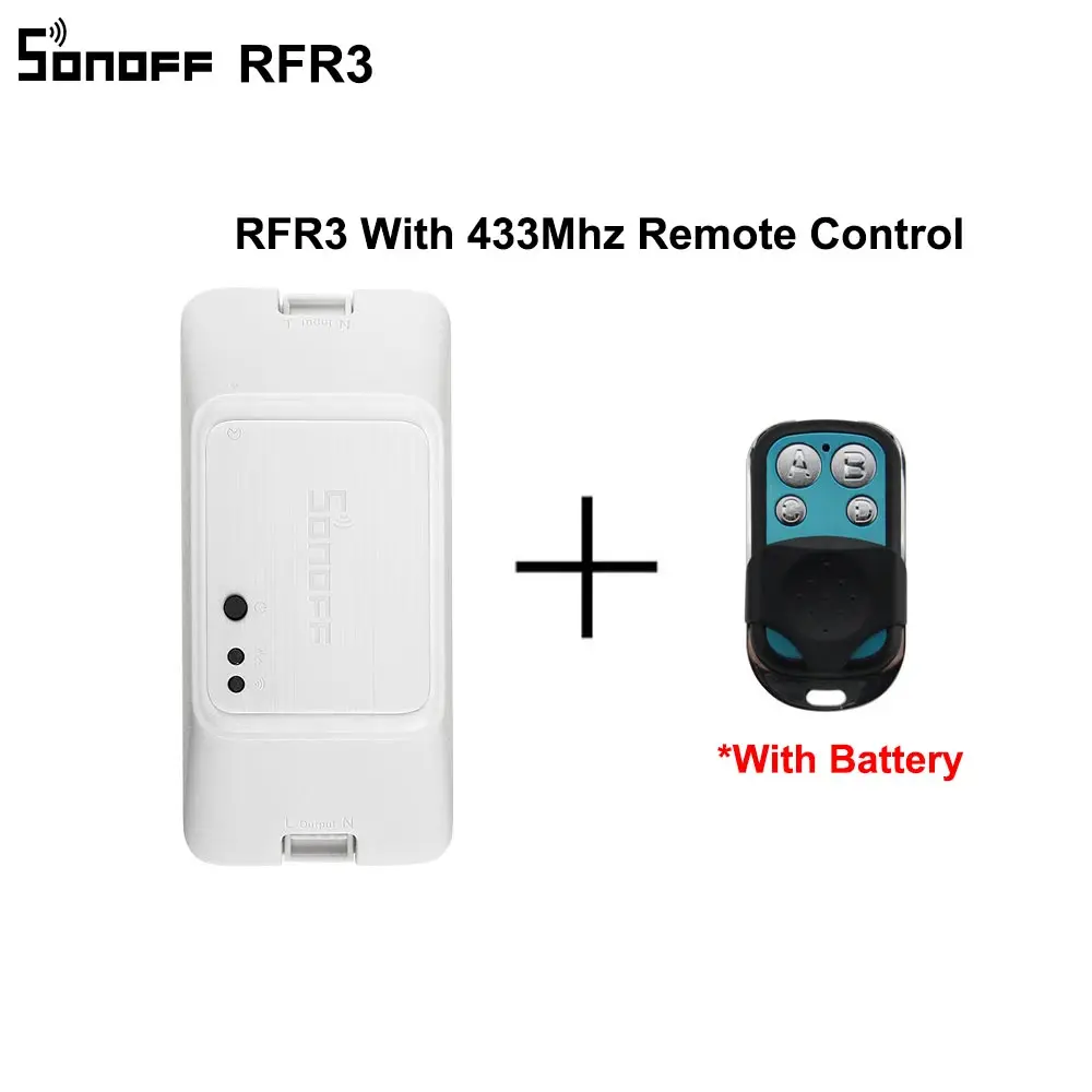 RFR3 With 433 RC Itead SONOFF RFR3 Мини Wifi DiY переключатель беспроводной переключатель управления Smat домашний автоматический светильник переключатель поддержка 433 МГц RM433 контроллер - Комплект: RFR3 With 433 RC