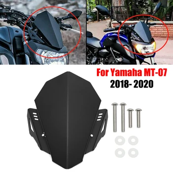 

Aluminum Windshield For Yamaha MT-07 2018- 2020 2019 Windscreen MT07 CNC wind Deflector Air Deflector