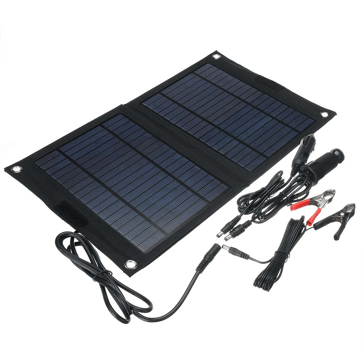 Camping Portable Foldable Solar Panel Folding Outdoor 50W Dual 12V/5V USB Charger Solar Battery For Mobile Phone Car Charging