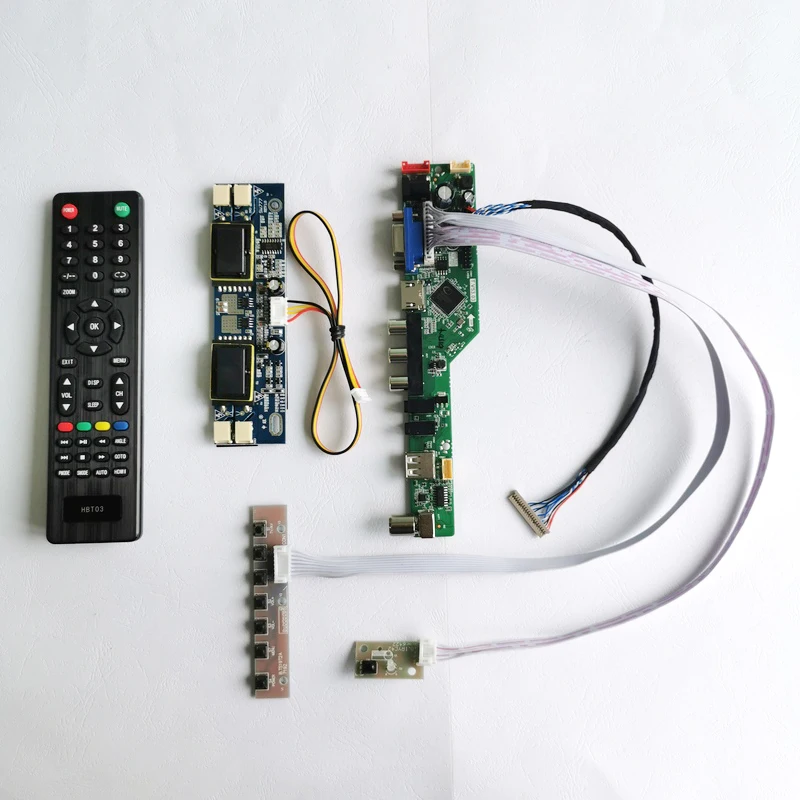 Для M150X2/M150X3 Аудио HDMI VGA USB Удаленный 4 с холодным катодом(CCFL) 1" 1024*768 20-контактный разъем кабеля низковольтного дифференциального сигнала стационарного персонального компьютера ЖК-дисплей дисплей карты контроллера DIY kit