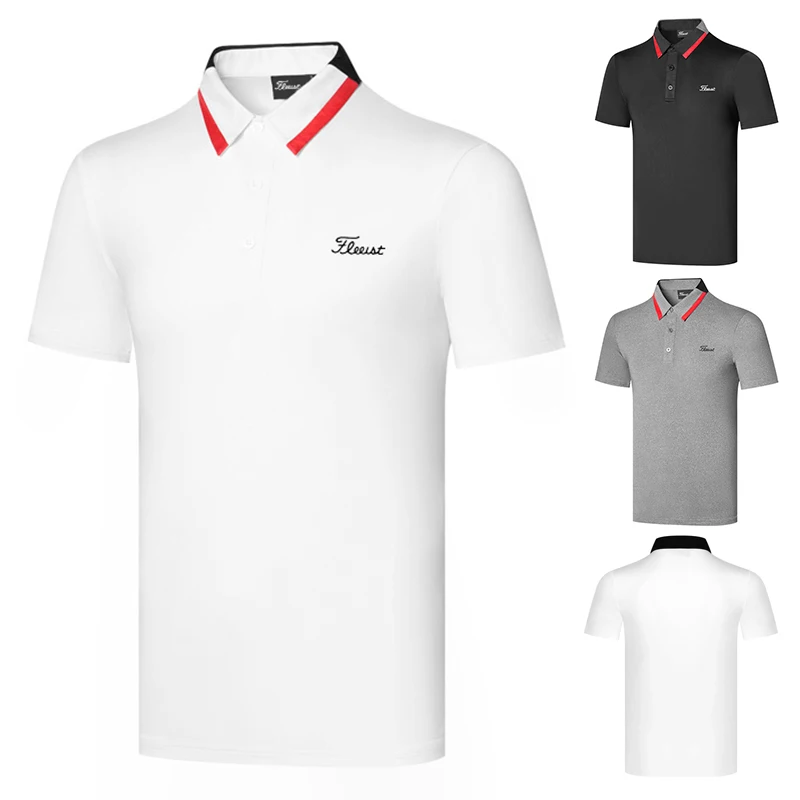 New Golf Apparel Men's Short-sleeved T-shirt Quick-drying Breathable Sweat-absorbent Polo Shirt GOLF | Спорт - Цена: 2 745,30 руб.