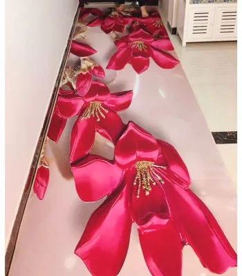 Персидский корт Ретро 3D ковер настраиваемая длина коридор прохода лестница прямоугольные вертикальные ковры впитывающие длинные полосы ковер