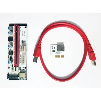

Райзер Майнинг PCI-E 008S универсальное питание SATA MOLEX 6PIN VER008S Mining PCI Express PCIE PCI-E Riser