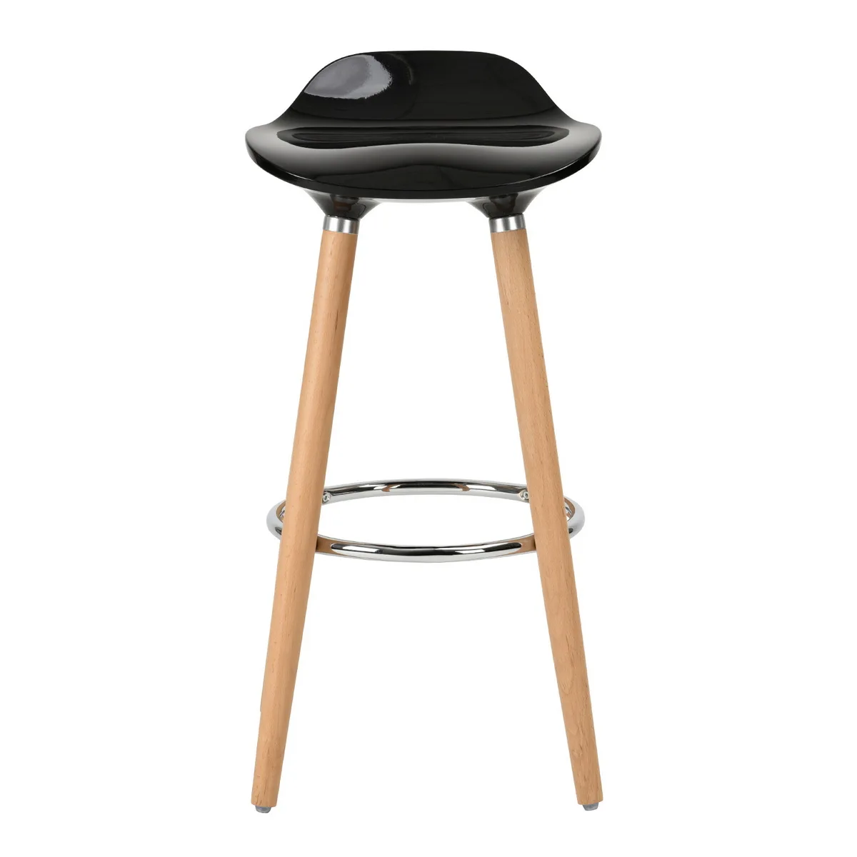 

EGGREE Set of 2 PCS Jasmine ABS Backless Bar Chair for Living room, Dining room, Bar and Kitchen - Black