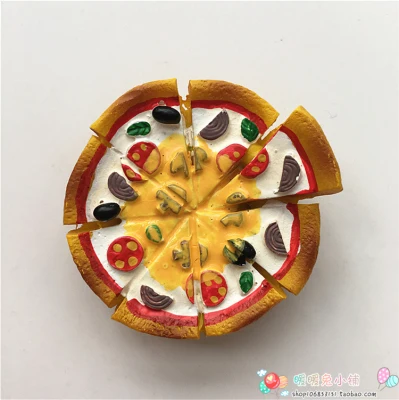 7cm Стерео 3D Франция Сувенир пицца хот-дог французский хлеб багет смолы магнит на холодильник украшения кухня наклейки креативная паста - Цвет: 7cm