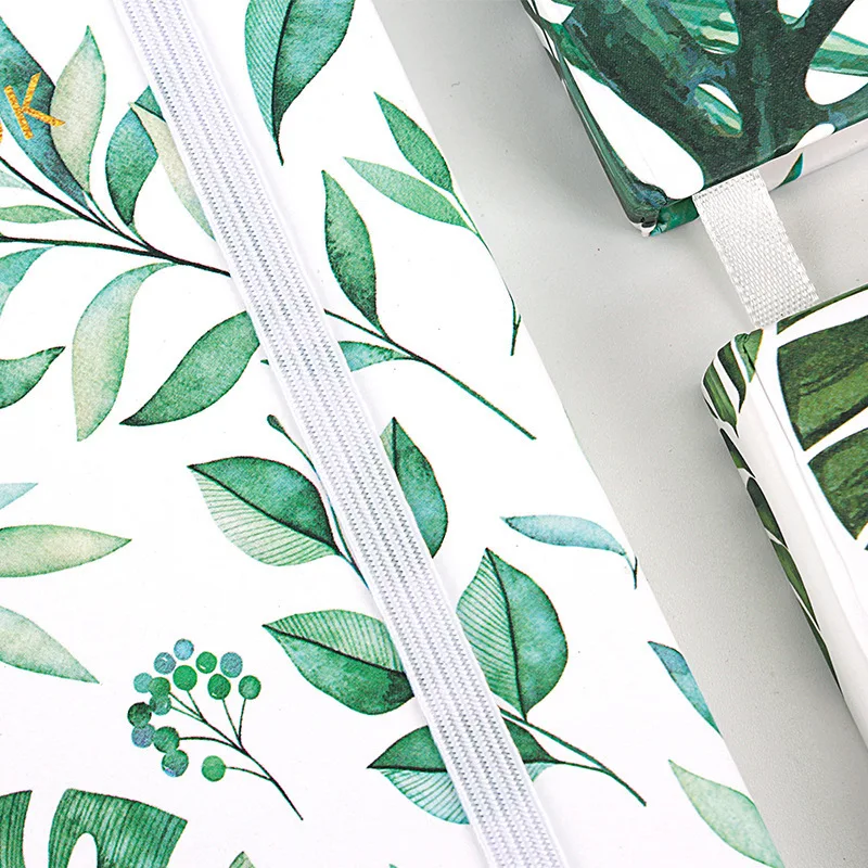 "Зеленые листья ver.2" красивая записная книжка в твердой обложке с подкладкой Freenote Journal Study Diary канцелярские принадлежности подарок