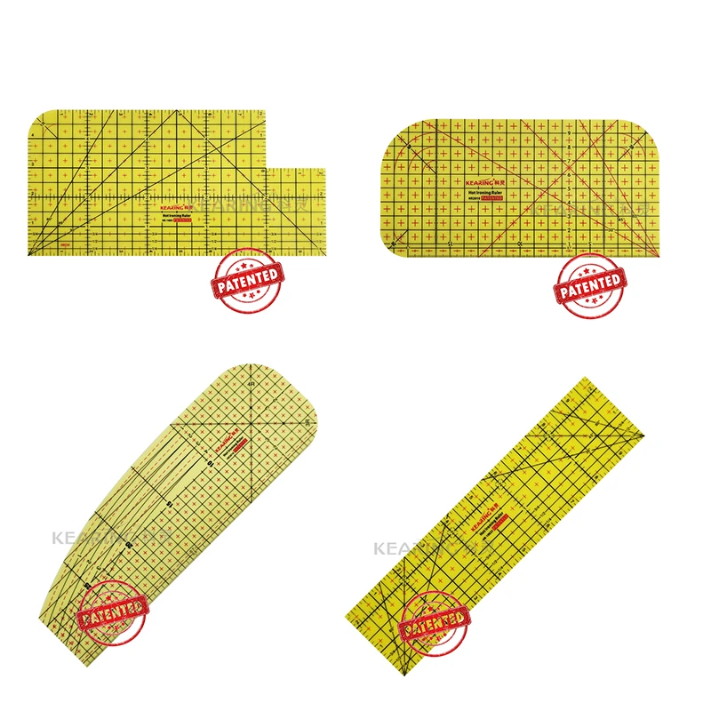 Ironing Ruler High Temperature Ruler Stitching Sewing Tool Transparent Heat-resistant Ruler Kling