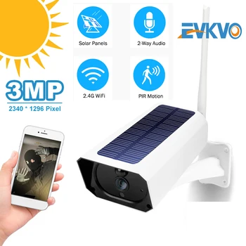 

FHD 3MP Solar WiFi IR Bulllet Security IP Camera Outdoor Waterproof IR Night Vision Audio PIR Alarm CCTV Battery Wifi Camera