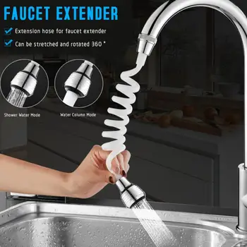 

Kitchen Adjustable Long Tube Faucet Extension Extender Long Hose Retractable Foam Shower Sprinkler For Kitchen Saving Water