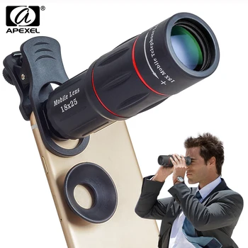 Apexel HD18X望遠鏡ズームレンズ単眼携帯電話のカメラレンズキャンプ狩猟スポーツハイキング旅行ドロップシッピングのための