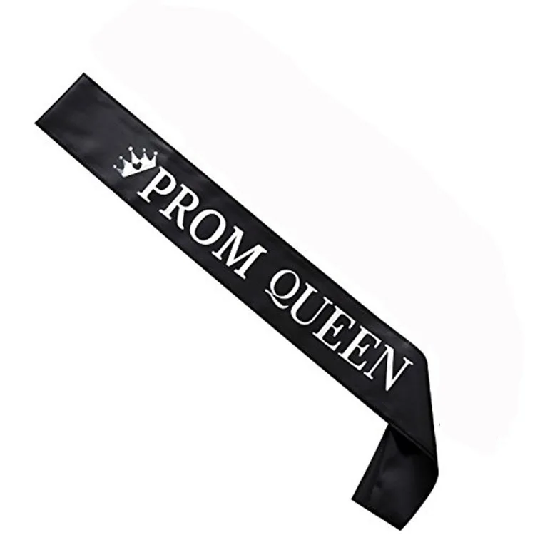 For men women Ribbons Sash Shoulder Strap Golden letters prom king queen Party Gifts Decor