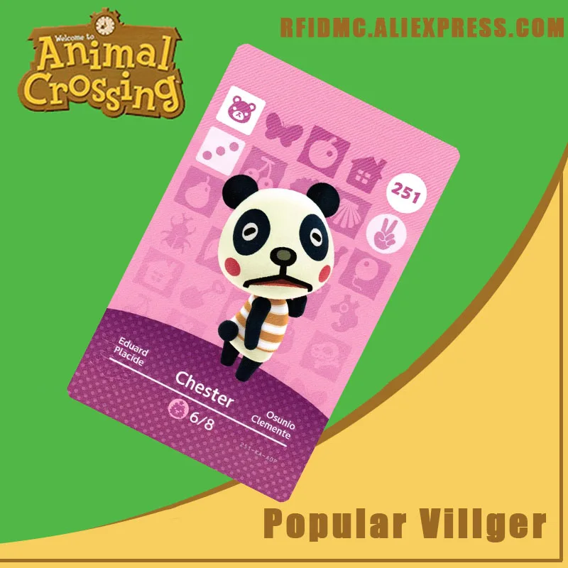 251 Chester Animal Crossing Card For ACNH Games Access Control Cards AliExpress